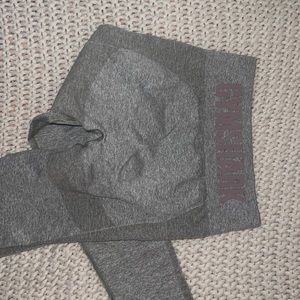 Gymshark flex leggings size SMALL khaki marl and pink